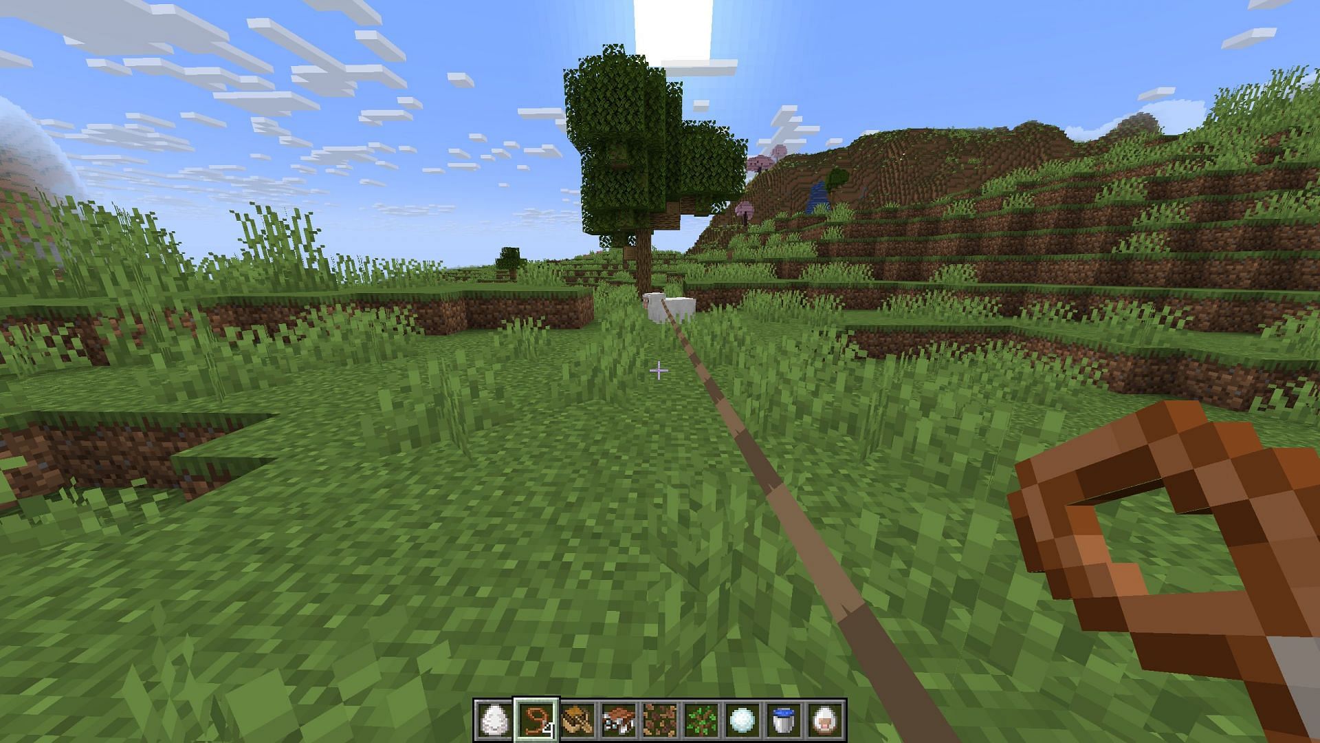 Lead's snapping distance has been increased from 10 to 12 blocks. (Image via Sportskeeda Gaming || Mojang Studios)
